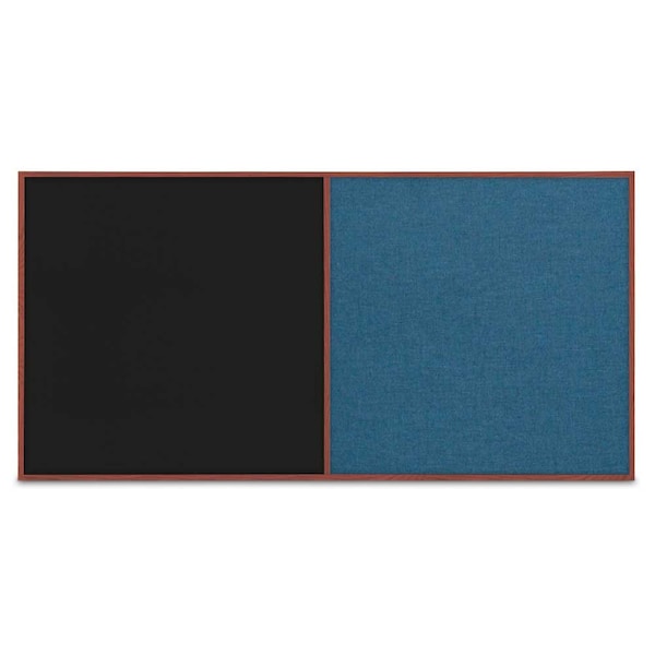 United Visual Products Enclosed Corkboard, 3 Door, 96"x48", 4" Fra, UV3413-SATIN-COBACC UV3413-SATIN-COBACC - main